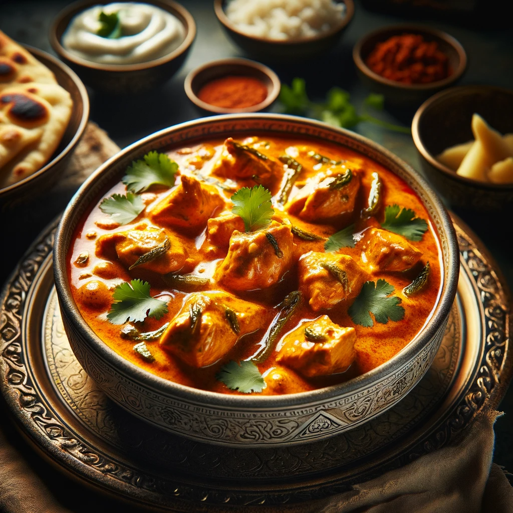 image of chicken korma ready to be served