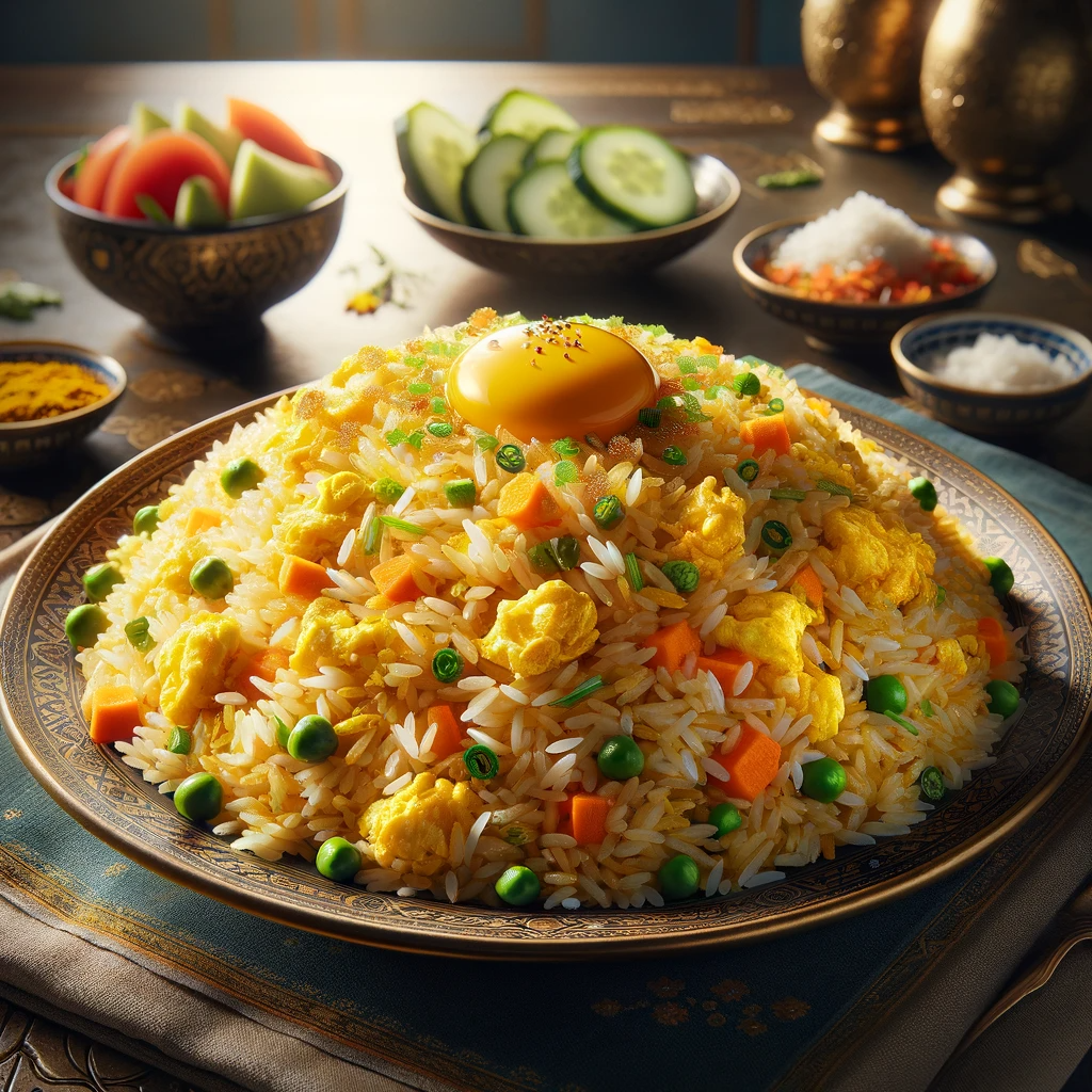 image of egg fried rice in kitchen table