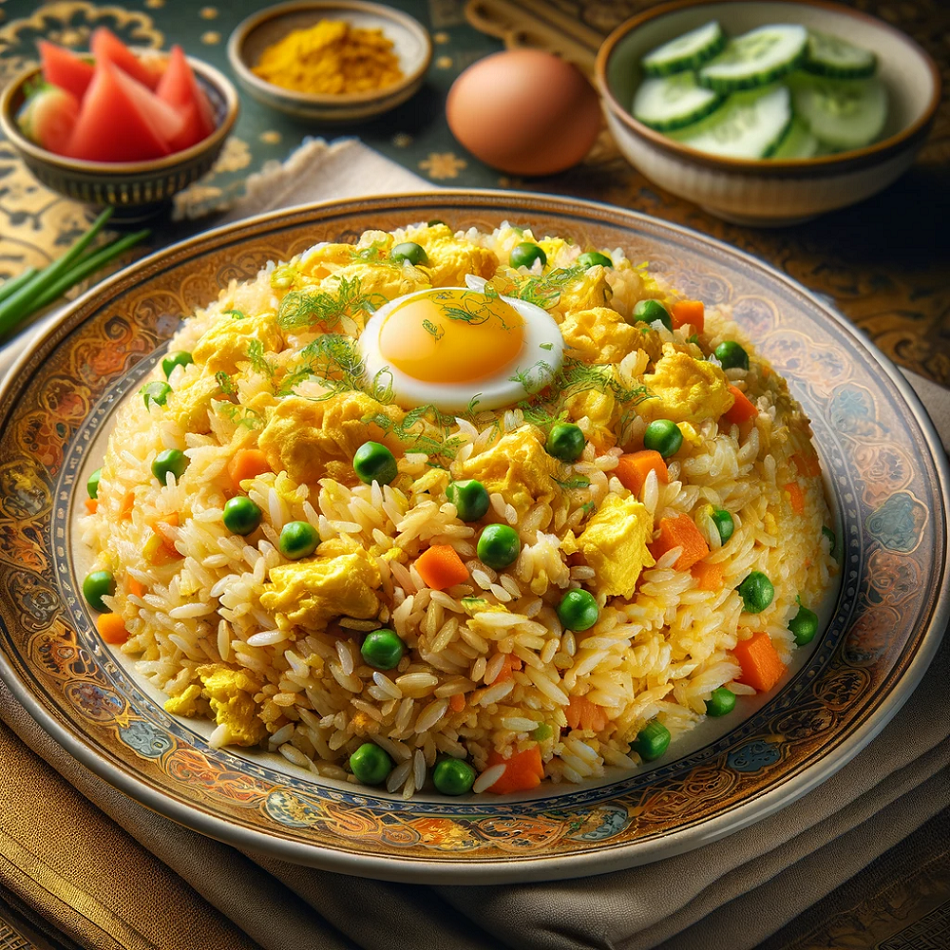image of egg fried rice ready to be served