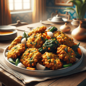image of mixed vegetable pakora recipe ready to be served