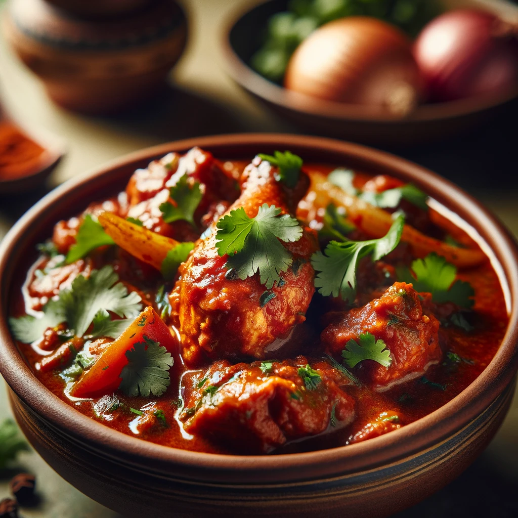image of bhuna chicken masala recipe ready to be served