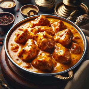 image of chicken boneless handi recipe ready to be served