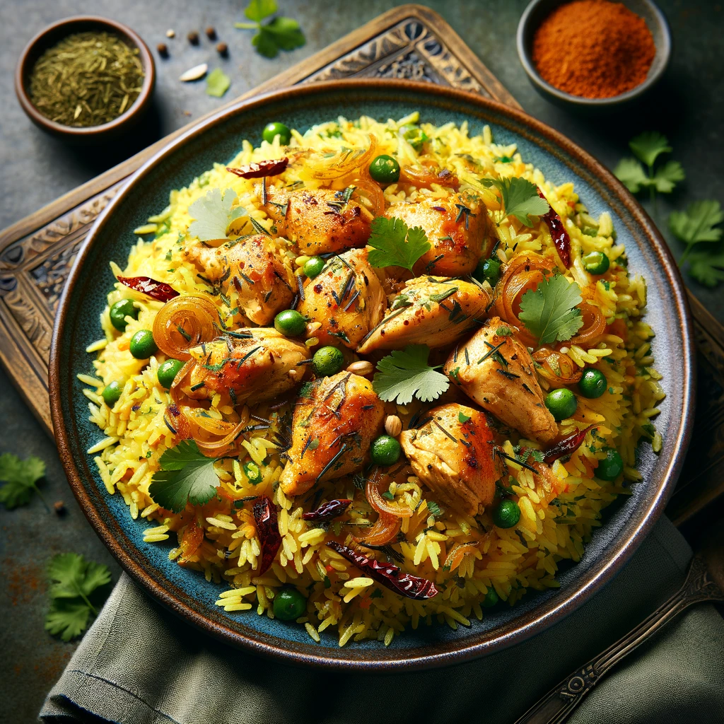 image of chicken pulao recipe ready to be served