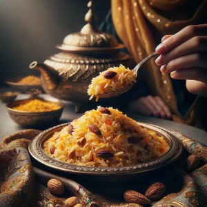 image of zarda recipe ready to be served