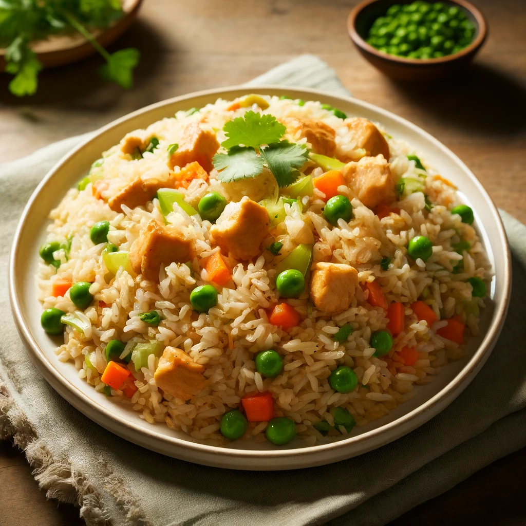 image of chicken fried rice recipe ready to be served